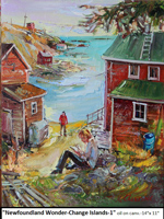 Newfoundland Wonder-Change  Islands-1. John's, Oil on Canvas